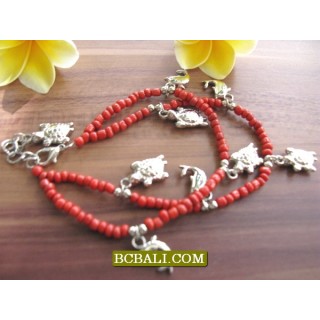 Bali Bead Anklets Charm Bracelets Wholesale Package